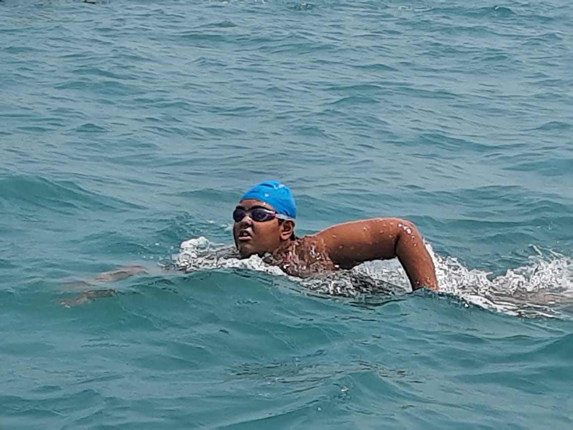 Autistic Indian girl swims across Palk Strait