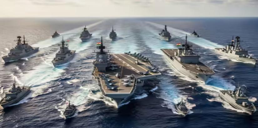 Indian Navy warships in Indian Ocean