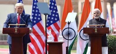 PM Modi and US President Donald Trump press statements