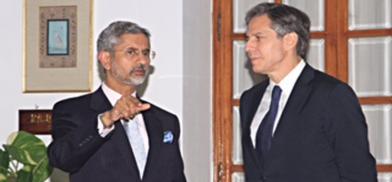 United States Secretary of State Antony Blinken and India's External Affairs Minister S. Jaishankar when the met in New Delhi in 2015. At that time Blinken was Deputy Secretary of State and Jaishankar was Foreign Secretary. (File Photo: State Dept) United States Secretary of State Antony Blinken and India's External Affairs Minister S. Jaishankar when the met in New Delhi in 2015. At that time Blinken was Deputy Secretary of State and Jaishankar was Foreign Secretary. (File Photo: State Dept)