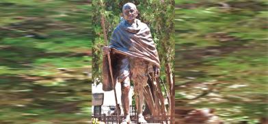 The statue of Mahatma Gandhi in Davis, California, before it was destroyed. (Photo: Wikimedia)