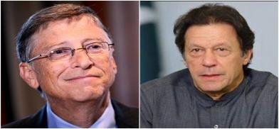 Microsoft co-founder Bill Gates and Pakistan Prime Minister Imran Khan (File)