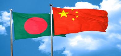 China-Bangladesh flags (File)