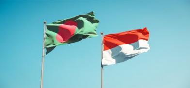 Bangladesh-Indonesia flags (File)