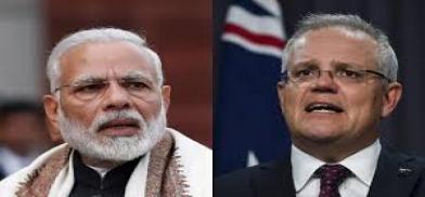 Scott Morrison and Narendra Modi (File)