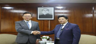 H.E. Mr. Li Jiming, Ambassador of China and H.E. Dr. A. K. Abdul Momen