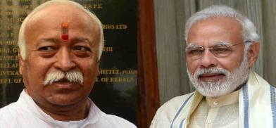 RSS chief and Modi 