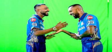 Cricketers Krunal Pandya and Hardik Pandya