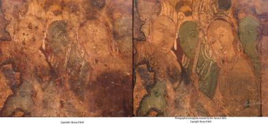 Badami Cave painting, Karnataka, 6th century (Photographs by Benoy K Behl) Badami Cave painting, Karnataka, 6th century (Photographs by Benoy K Behl)