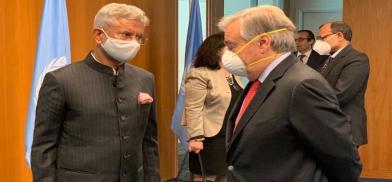 India's External Affairs Minister S. Jaishankar met United Nations Secretary-General at the UN headquarters in New York on Tuesday, May 26, 2021. (Photo: EAM Tweet)