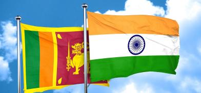 Sri Lanka-India flags (File)