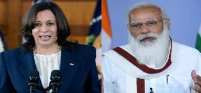 US Vice President Kamala Harris and Indian Prime Minister Narendra Modi
