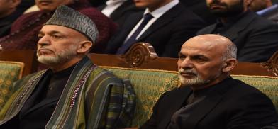 Hamid Karzai with current President  Ashraf Ghani