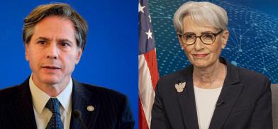 US Secretary of State Antony Blinken and Deputy Secretary of State Wendy Sherman