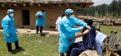 Covid vaccination campaign in Kashmir's villages