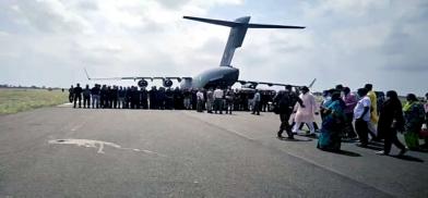 Indian Air Force's special flight evacuates over 85 Indians from Kabul Indian Air Force's special flight evacuates over 85 Indians from Kabul