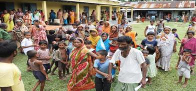 A crowded refugee camp in Assam, northeast India