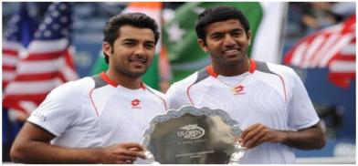 India's Rohan Boppana and Pakistan's Aisam ul Haq