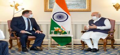 Prime Minister Narendra Modi met with semiconductor giant Qualcomm's CEO Cristiano Amon in Washington on Sept. 23, 2021. (Photo: MEA Twitter) Prime Minister Narendra Modi met with semiconductor giant Qualcomm's CEO Cristiano Amon in Washington on Sept. 23, 2021. (Photo: MEA Twitter)