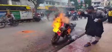 Bangladeshi man sets his bike on fire after being repeatedly fined 