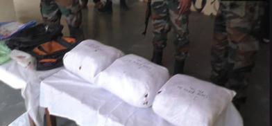 Over 25 kg drugs with "Pakistani markings" seized near Kashmir border Over 25 kg drugs with "Pakistani markings" seized near Kashmir border
