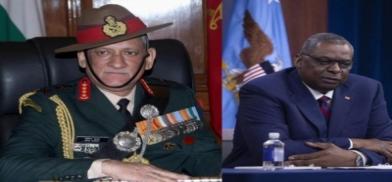 India’s Chief of Defense Staff, General Bipin Rawat and US Defence Secretary Lloyd Austin