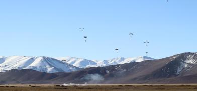 Indian Army conducting airborne exercises in eastern Ladakh Indian Army conducting airborne exercises in eastern Ladakh