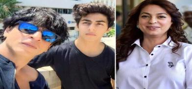 Shah Rukh Khan, Aryan Khan and Juhi Chawla