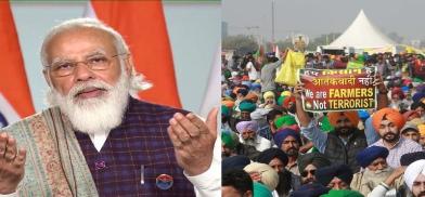 Modi addressing nation and farmer's protests