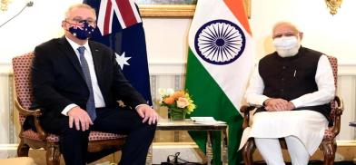 Australian Prime Minister Scott Morrison and Prime Minister Narendra Modi 