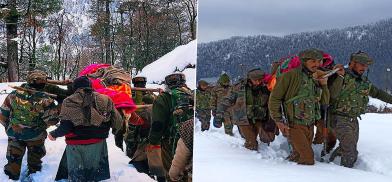 Indian Army evacuating pregnant women (Photo: Latestly)