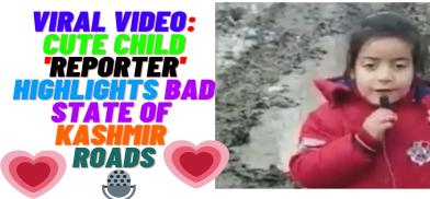 Kashmiri girl turns reporter (Photo: Twitter) Kashmiri girl turns reporter (Photo: Twitter)