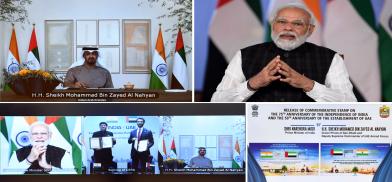 PM addressing at the India-UAE Virtual Summit, in New Delhi on February 18, 2022 (Photo: PIB)