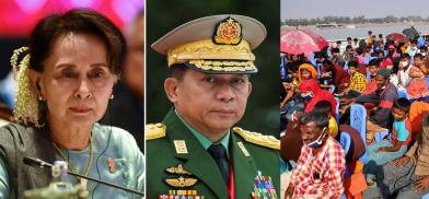 Aung San Suu Kyi, Myanmar military general and Rohingya refugees in Bangaldesh Aung San Suu Kyi, Myanmar military general and Rohingya refugees in Bangaldesh