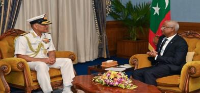 Indian Navy chief, Maldives defense minister discusses enhancing cooperation Indian Navy chief, Maldives defense minister discusses enhancing cooperation