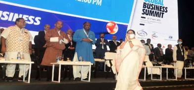 Mamata Banerjee at the Bengal Global Business Summit (Photo: Facebook)