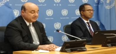 United Nations economists, Shantanu Mukherjee, the director of Economic Policy and Analysis, left, and Hamid Rashid, the chief of the Global Economic Monitoring Branch, at the release of the  World Economic Situation and Prospects (WESP) mid-year report at the UN headquarters in New York on May 18, 2022. (Photo: Arul Louis)