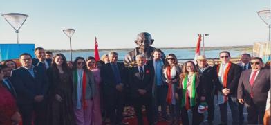 Indian External Affairs Minister S Jaishankar unveiled a bust of Mahatma Gandhi in Asuncion, Paraguay as part of his Latin American tour (Photo: MEA)