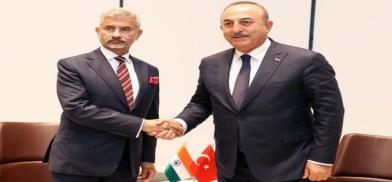 India's External Affairs Minister S. Jaishankar met Turkey’s Foreign Minister Mevlut Cavusoglu on September 20, 2022, on the sidelines of the United Nations General Assembly meeting in New York. (Photo Source: Jaishankar's Tweet)