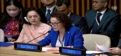 India’s Permanent Representative Ruchira Kamboj, left, at the meeting of the United Nations Economic and Social Council in which India was elected to the UN Statistical Commission on Wednesday, April 5, 2023. (Photo Source: UN)