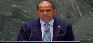 Pratik Mathur, a counsellor at India’s United Nations Mission addresses the General Assembly on Wednesday, April 26, 2023, on the use of veto powers by permanent members of the Security Council. (Photo Source: UN)