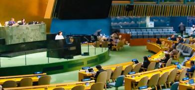 India’s Permanent Representative Ruchira Kamboj speaks on the Culture of Peace at the United Nations General Assembly on Wednesday, June 14, 2023. (Photo Source: UN)