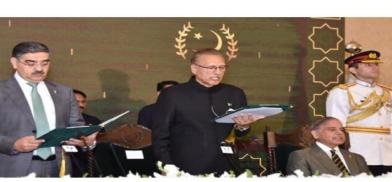 Kakar is sworn in as Pakistan’s interim prime minister (Photo: Youtube)