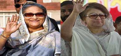 Bangladesh PM Sheikh Hasina and BNP leader Khaleda Zia