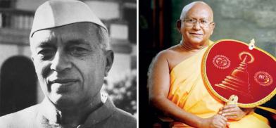 Jawaharlal Nehru and Ven. Ananda Mangala Jawaharlal Nehru and Ven. Ananda Mangala