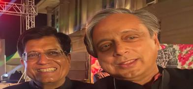 Shashi Tharoor with Piyush Goyal Shashi Tharoor with Piyush Goyal