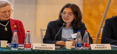 Climate crusaders: Ridhima Pandey, Supreme Court plaintiff (right) and former President of Ireland, Mary Robinson (left) at the Wilton Park Conference ‘Women, Faith and Climate Network,’ Frascati, Italy. Photo supplied Climate crusaders: Ridhima Pandey, Supreme Court plaintiff (right) and former President of Ireland, Mary Robinson (left) at the Wilton Park Conference ‘Women, Faith and Climate Network,’ Frascati, Italy. Photo supplied