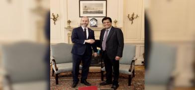 Commerce and Industry Minister Piyush Goyal with his UK counterpart Jonathan Reynolds. (Image/X)