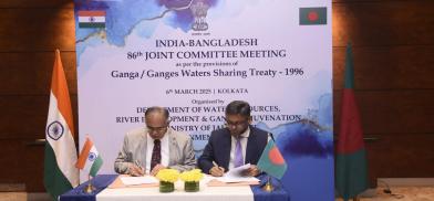 Ganga water treaty being signed (Photo: Twitter) Ganga water treaty being signed (Photo: Twitter)