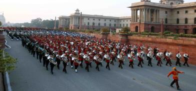 Indian military bands at Beating Retreat